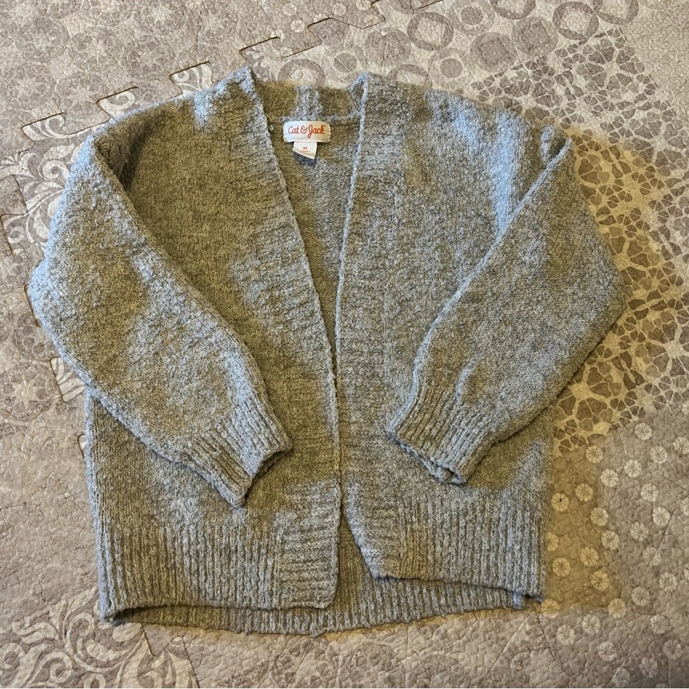 Cat & Jack gray Toddler cardigan Sz 3T